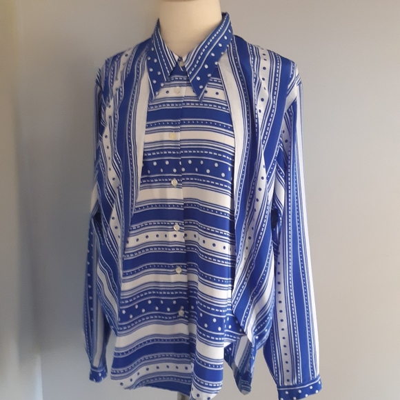Vintage Simon Chang button down shirt Size 12 - Picture 5 of 10